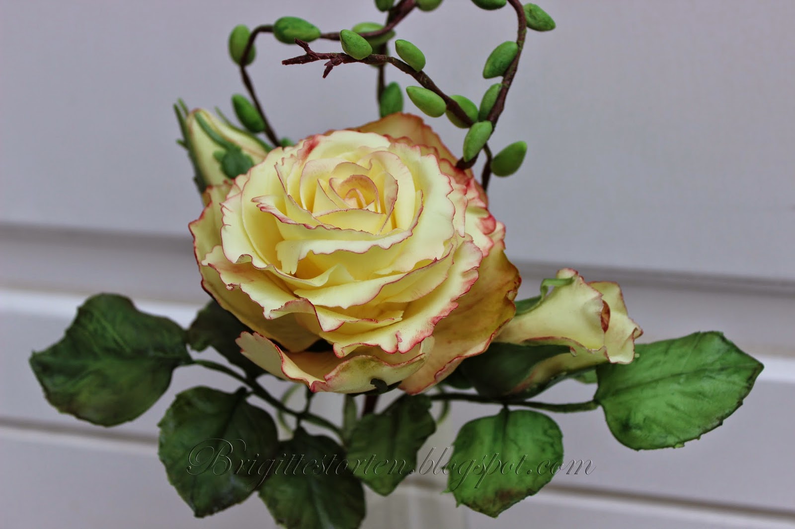 Zarte Rosen aus Blütenpaste, sugar roses, gumpaste flowers - Brigittes ...